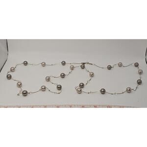 Lia Sophia Retired Vintage Style Pearl Crystal Gold Tone Necklace Bridal Glam